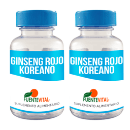 GINSENG ROJO COREANO - CAPSULA VEGETAL 500 mg - PACK x2