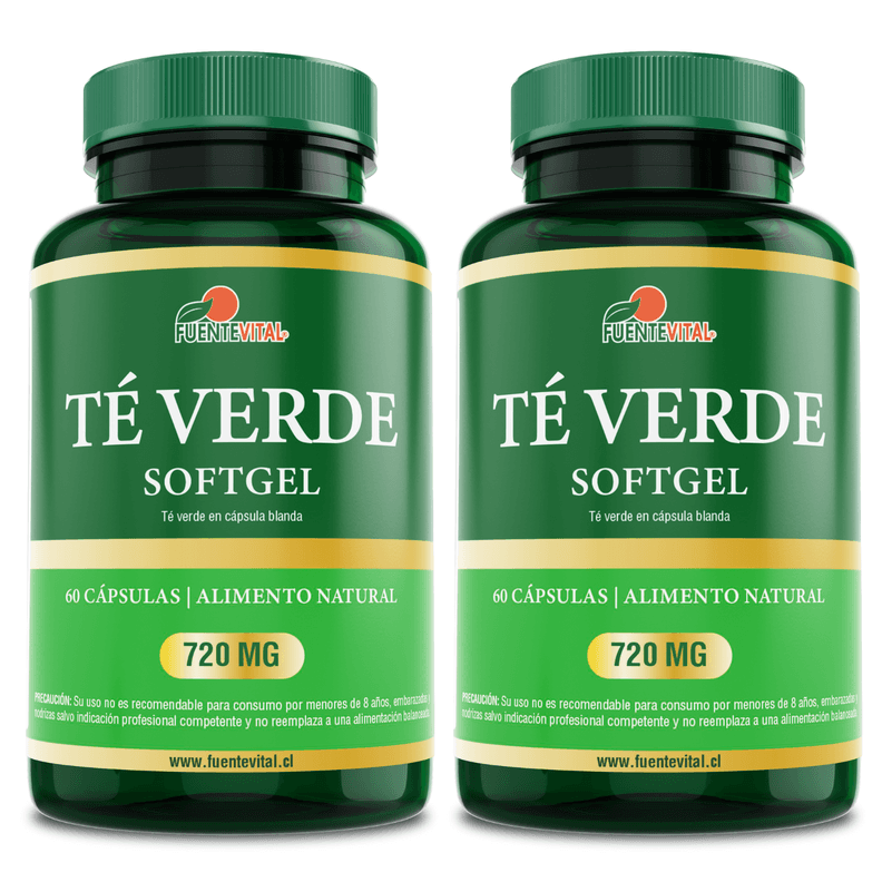 Te Verde 100% Capsulas soft gel quemador pack 2