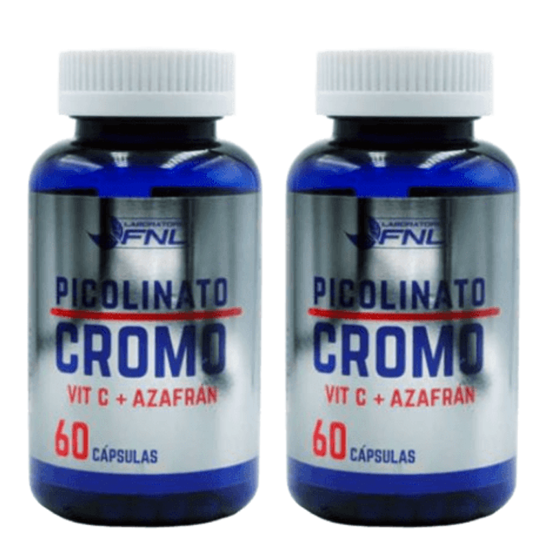 PICOLINATO CROMO + VIT C + AZAFRAN - CAPSULAS OFERTA PACK x2