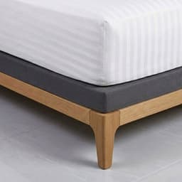Sabana bajera Super King listada 2cm Blanco