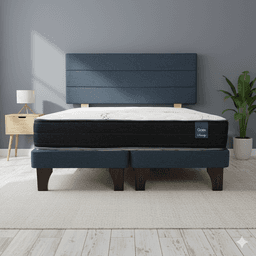 Cama 2 Plaza Europea 190 Respaldo Atacama Azul 190 CM
