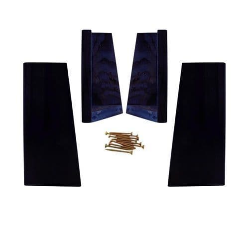 Kit 4 Patas Universales Para Cama Europea - Negro 19.5 cm