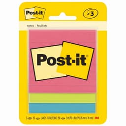 Nota adhesiva 3M Post-It 6543 rayas 150 hojas 3 colores