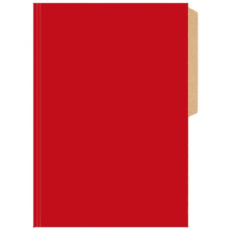 Carpeta de cartulina Buho pigmentada roja