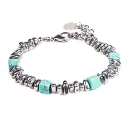 BRAZALETE UNISEX GINO RODINIS B529 | Turquesa/Plateado