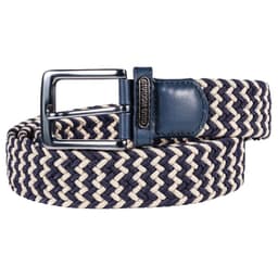 CINTURON ELASTICADO GINO RODINIS HOMBRE 2520 AZUL/BEIGE S-M