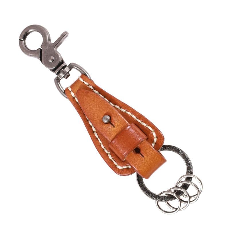 LLAVERO CUERO HOMBRE GINO RODINIS LL119 CAMEL