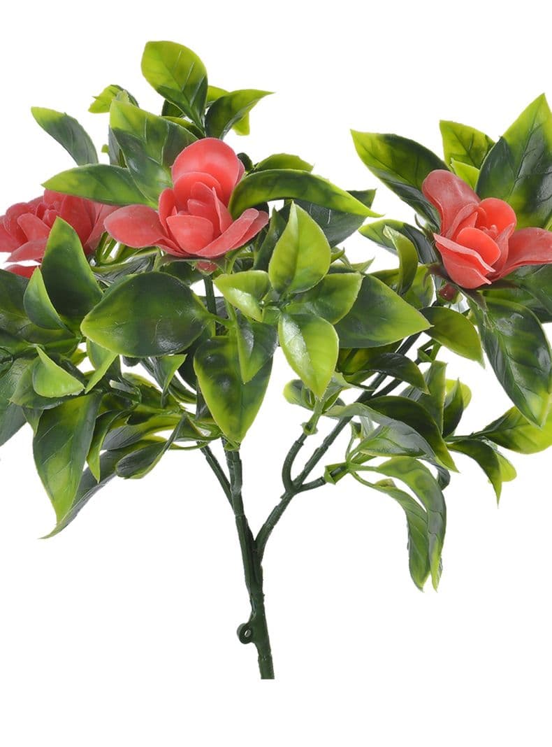 Gardenia roja, rama decorativa de 30 cm con proteccion UV Verde