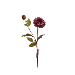 Flor de Dalia artificial color fucsia de 68 cm