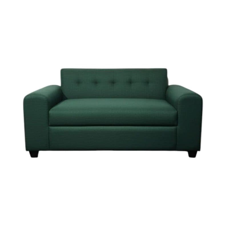 SOFA DOS CUERPOS BRAZO REDONDO LINO VERDE