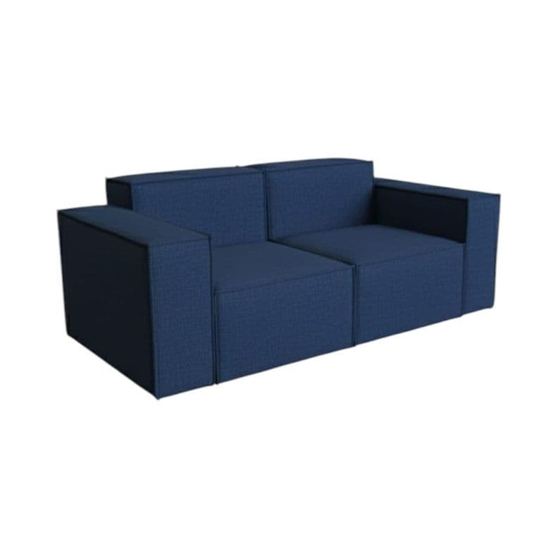 SOFA AURA TRES CUERPOS LINO AZUL