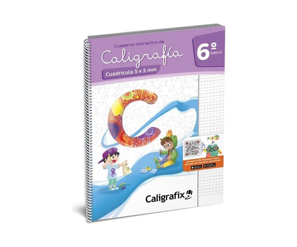 Cuaderno de caligrafia 5x5mm 6 Basico Blanco