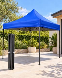 Toldo Plegable para Patio con Proteccion UV 3X3 mt Azul