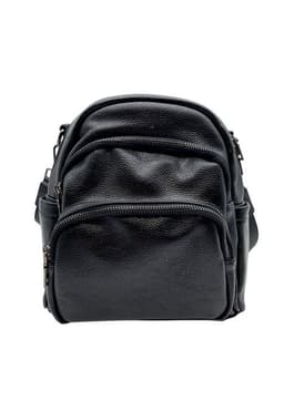 Mochila Cuero Negro CRU76