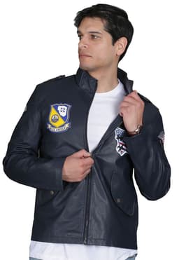 Chaqueta Ecocuero CHG46 Navy Azul Marino XL