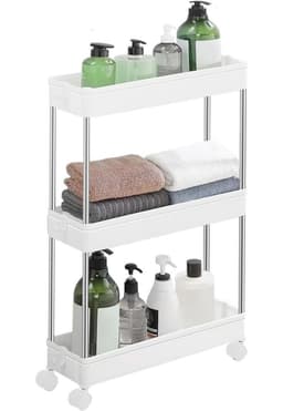 Carro Multiuso Angosto Songmics Con Ruedas 3 Niveles 14,4 Cm