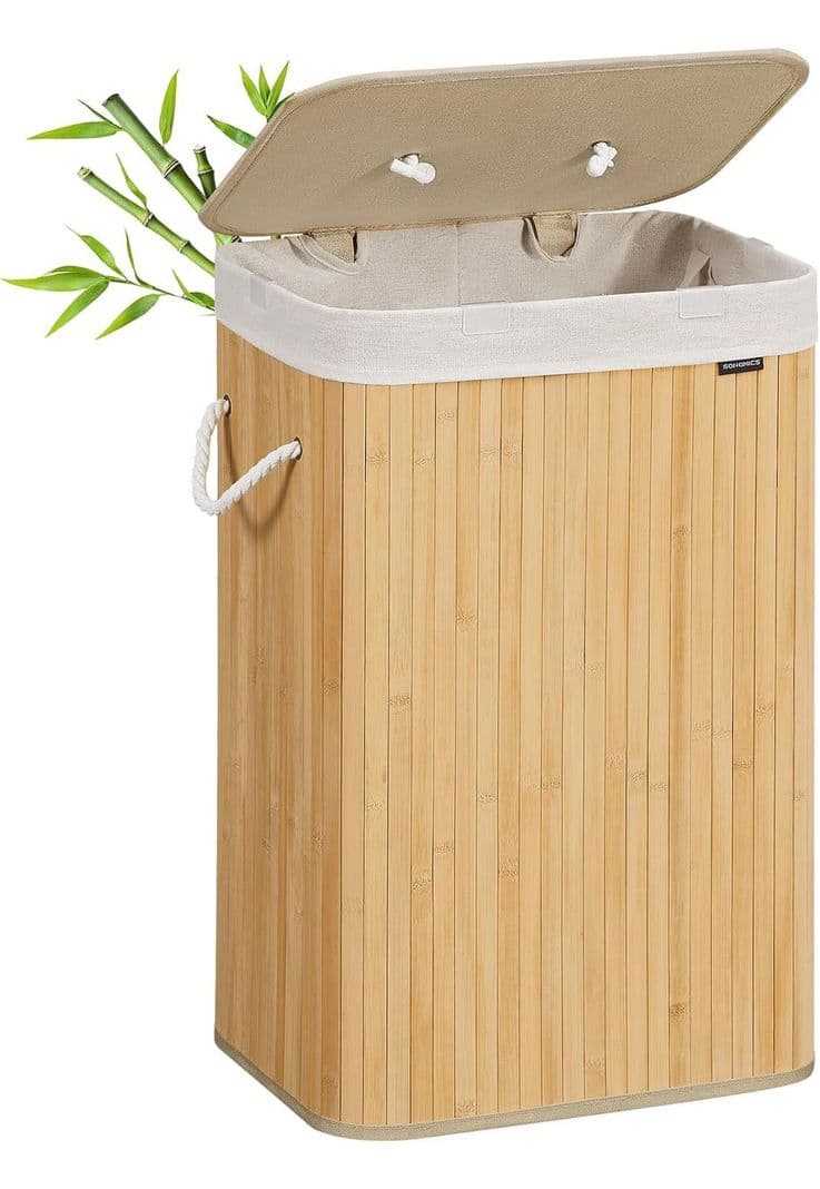 Canasto Ropa Songmics 72L Plegable Con Bolsa Lavable