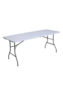 Mesa Plegable 180 Cm Maleta Camping Y Picnic Color Blanco