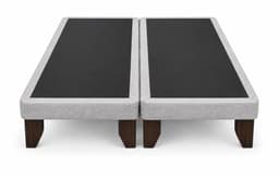 Base De Cama Europea 2 Plazas Base Dividida 200 cm Gris Claro 151 CM