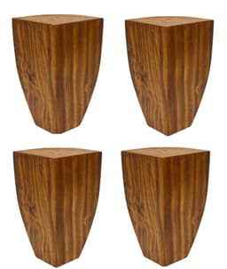 Patas Madera Para Cama Europea Pack 4 Unidades Cafe XXL