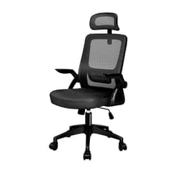 Silla De Oficina Ergonomica Tela Malla Con Reposacabeza Negro