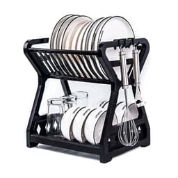 Secador Escurridor De Platos 2 Niveles Plastico Escurridor Negro No requiere variantes por talla