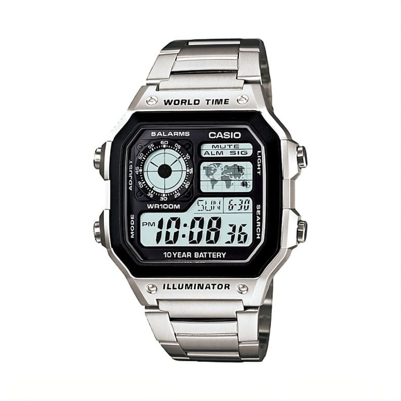 Reloj Casio AE-1200WHD-1AV Hombre Plateado Metalico