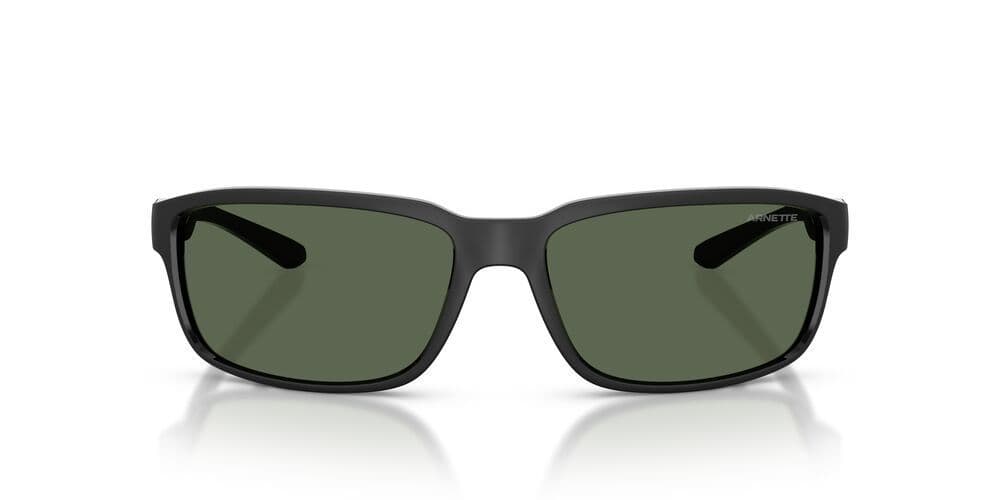 Anteojos De Sol Arnette 0AN4373 Matte Recycled Black Dark Green Hombre Negro 62