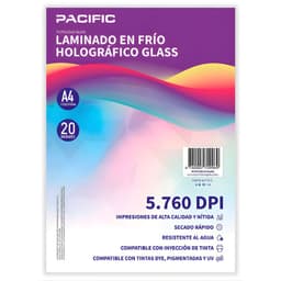 Laminado Frio Holografico 20 Unidades Glass A4 PS
