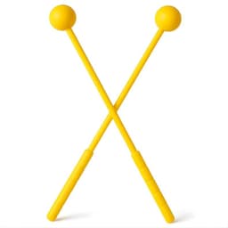 Par de Baquetas para Metal fono ABS Sonido Brillante PS Amarillo