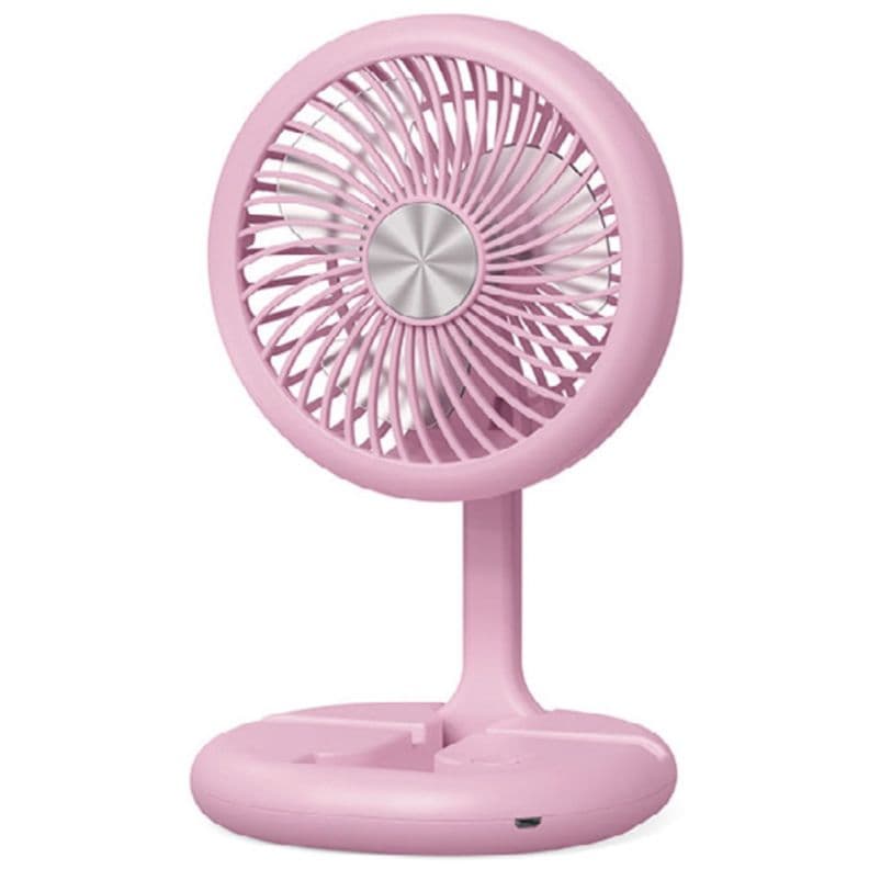 Mini Ventilador Plegable De Mano Recargable Rosa - PS