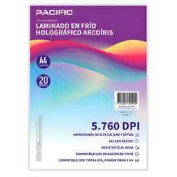 Laminado Frio Holografico 20 Hojas Arcoiris A4 PS