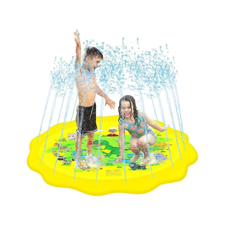 Alfombra Piscina Chorros De Agua 170cms Diseno - Puntostore Amarillo