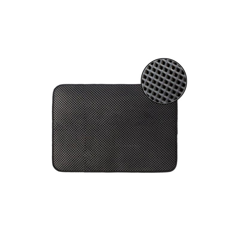 Alfombra Para Gatos Salida Arenero Impermeable - PuntoStore Negro