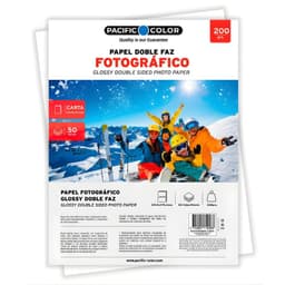 Papel Fotografico Glossy Doble Cara Carta 200g 50 Hojas PS