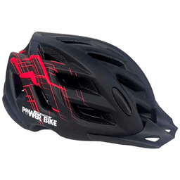 Casco Deportivo con Luz Negro-Rojo Talla L