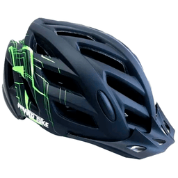 Casco Deportivo con Luz Negro-Verde Talla M