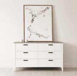 Comoda "Osorno" 3 Cajones Mueble de Madera - Blanco - 120x40x90 cm