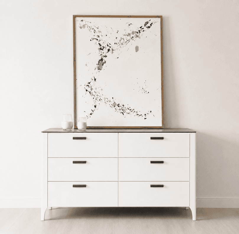 Comoda "Osorno" 3 Cajones Mueble de Madera - Blanco - 120x40x90 cm