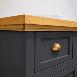 Comoda de Madera Vintage con Cajon de Seguridad - Gris Grafito - 120x40x90 cm