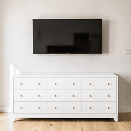 Comoda Premium de Palillaje Mueble de Dormitorio - Blanco - 150x40x90 cm