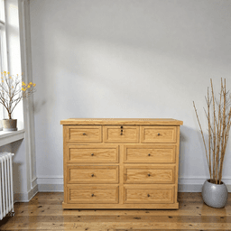 Comoda de Madera con Cajon de Seguridad Organizacion - Natural - 120x40x90 cm