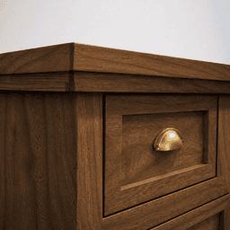 Comoda de Madera Vintage con Cajon de Seguridad - Cafe - 120x40x90 cm