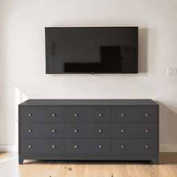Comoda Premium de Palillaje Mueble de Dormitorio - Gris Grafito - 150x40x90 cm