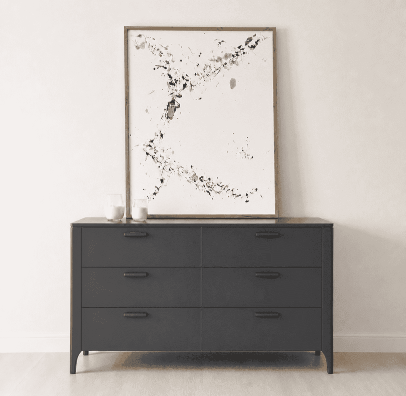 Comoda "Osorno" 3 Cajones Mueble de Madera - Gris Grafito - 120x40x90 cm