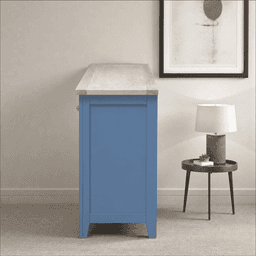 Comoda de Madera 8 Cajones Diseno Elegante y Gran Capacidad - Azul Marino - 150x40x80 cm