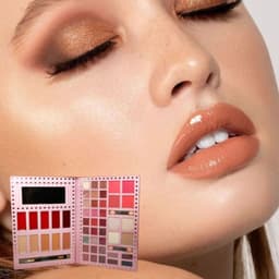 Paleta Sombras Maquillaje Profesional Colores Tipo Libro ALJ Blanco