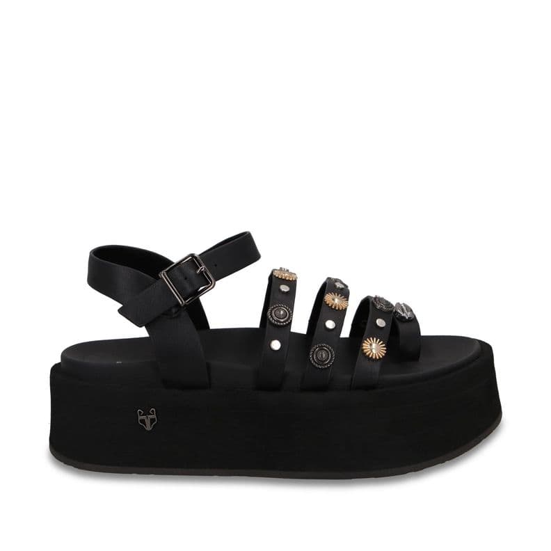 Sandalia Plataforma Negra Mujer 55943 Gotta Negro CL 35