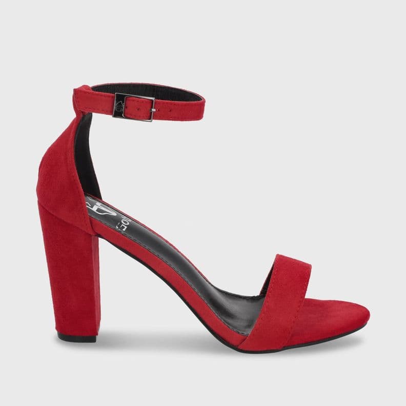 Sandalia Taco Mujer Roja 86123 Gotta Rojo 38