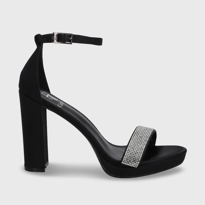 Sandalia Taco Negra Mujer 15835 Gotta Negro 40
